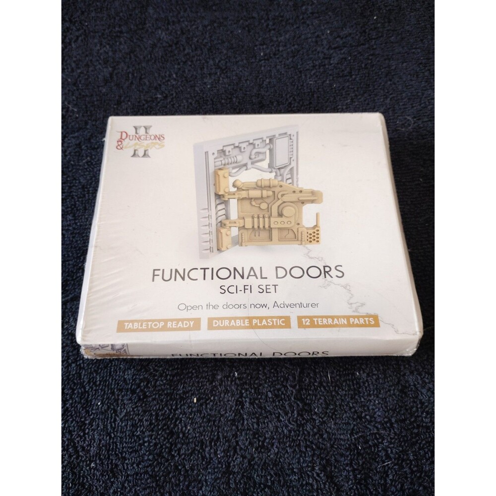 Dungeons & Lasers II Functional doors TTRPG miniature